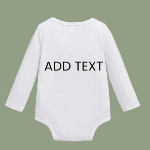 Personalised baby vest. Add own text. Newborn to 18 months