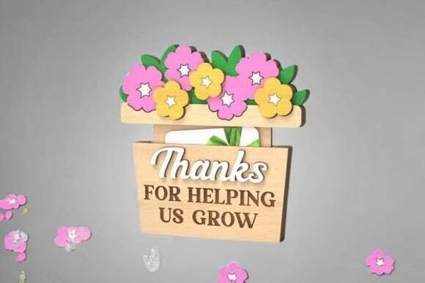 Mother’s Day floral gift card holder