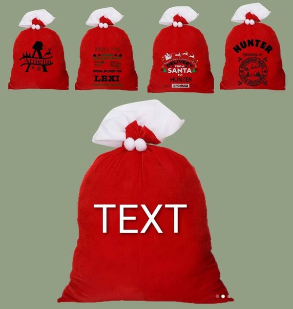 Personalised Large Christmas sack 70cm x 50cm