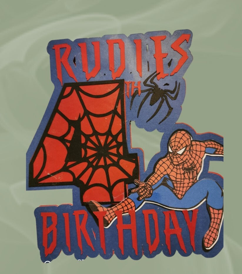 Personalised cake topper with name and age