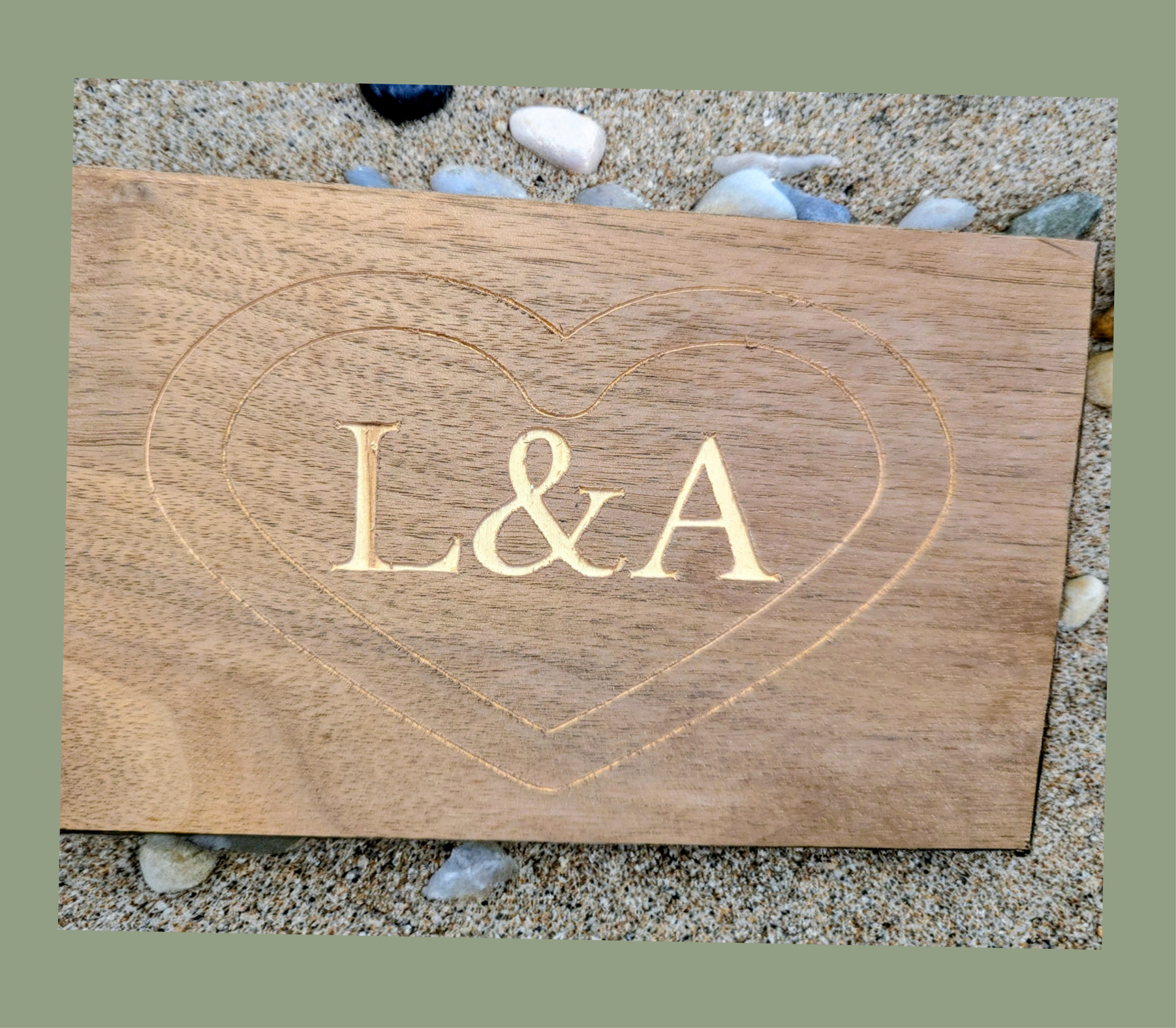 Personalised wooden engraved guest/photo book