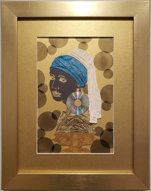 Title: "The black girl with the compact disc earring"