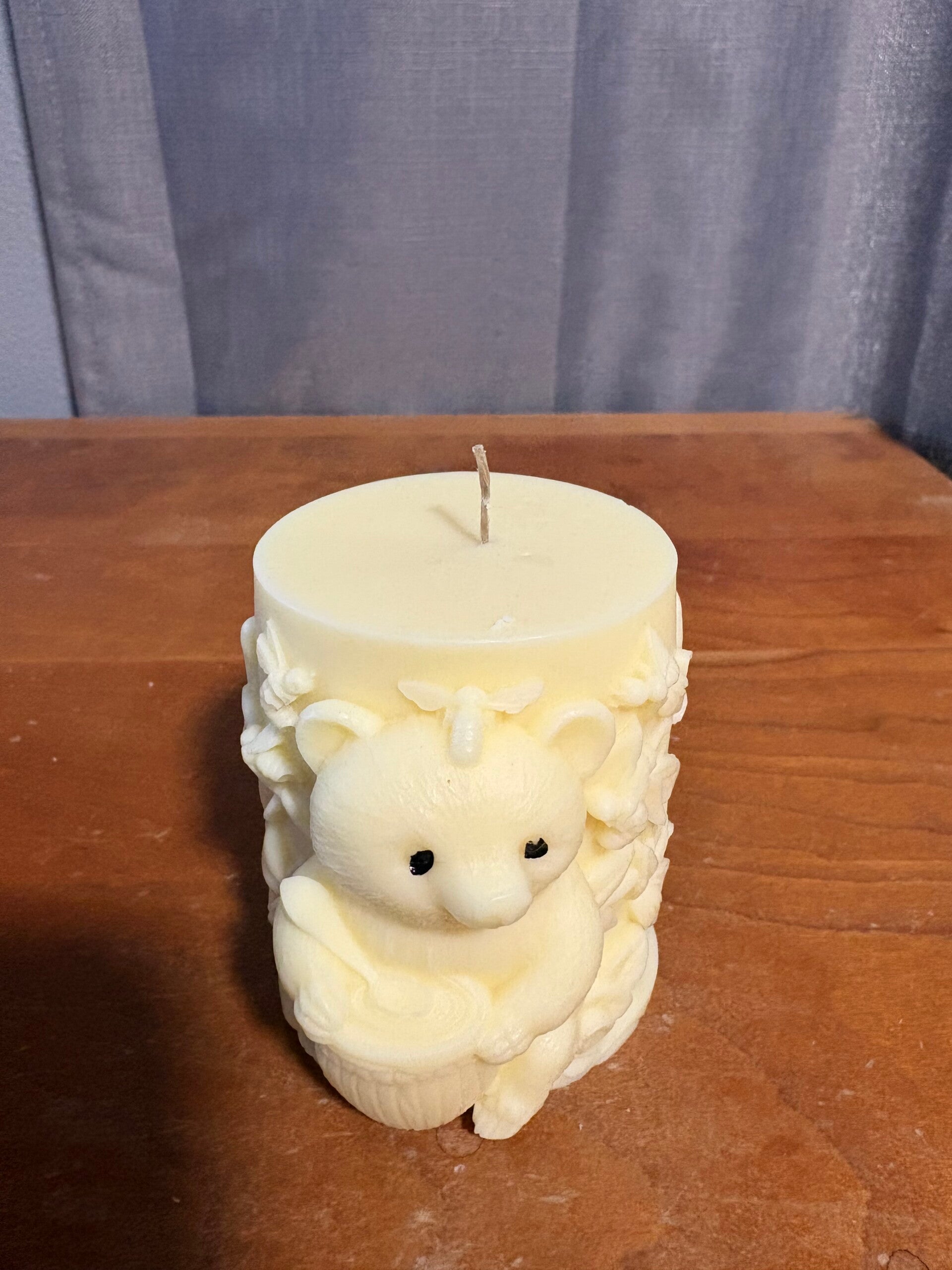 Bear with Honey Candle