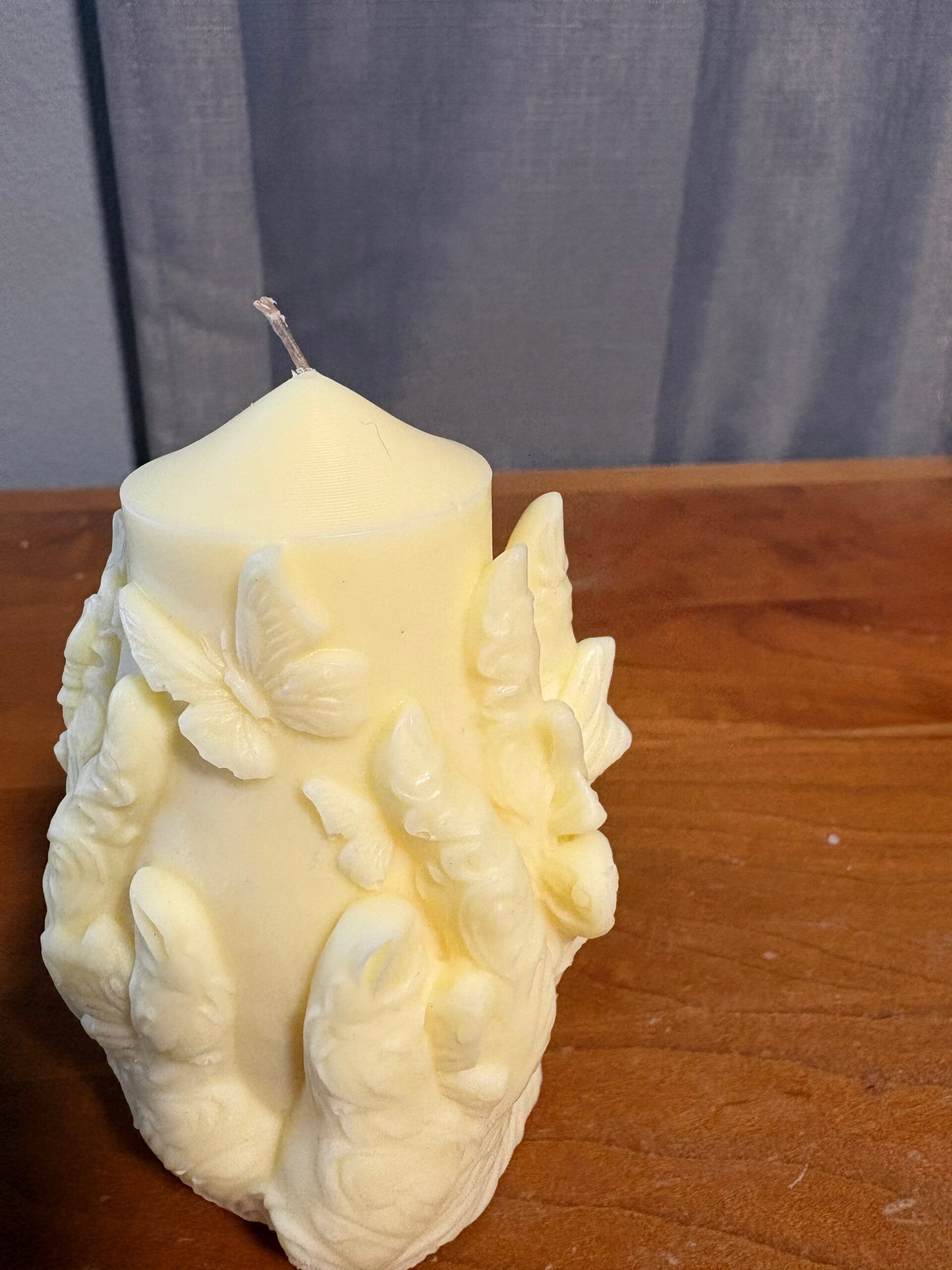 Butterflies in Prayer Candle