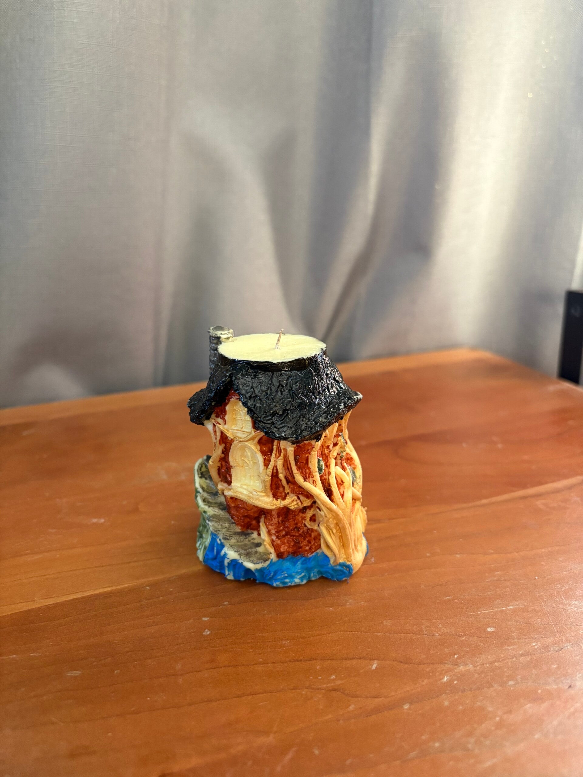 Painted Tree House Candle