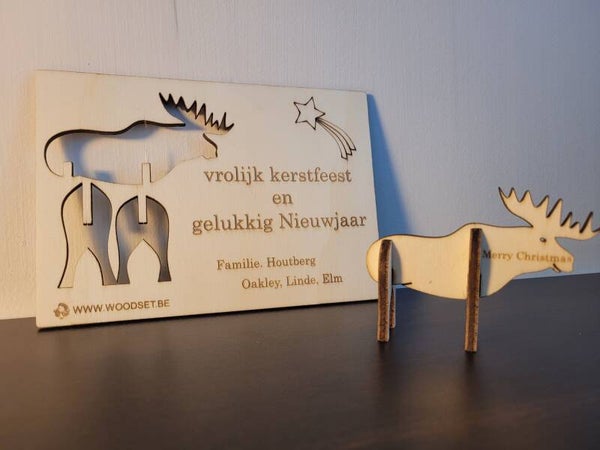 Kerstkaart moose