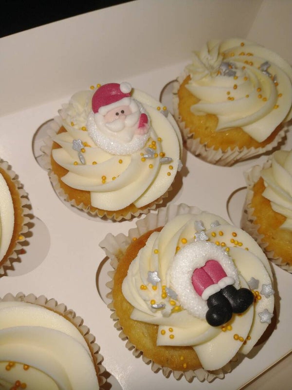 kerst cupcakes ( 4 st )