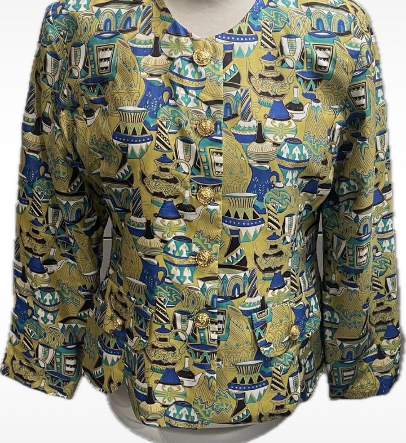 Vintage Zijden Blazer - Maat : xl