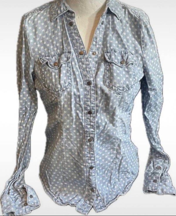 Jeans Blouse van Only - Maat : 34
