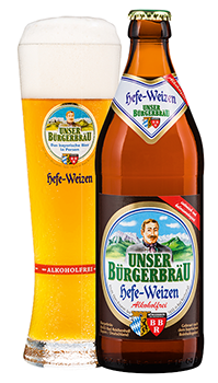 Bürgerbräu Hefe-Weizen Alkoholfrei 0,5 Liter