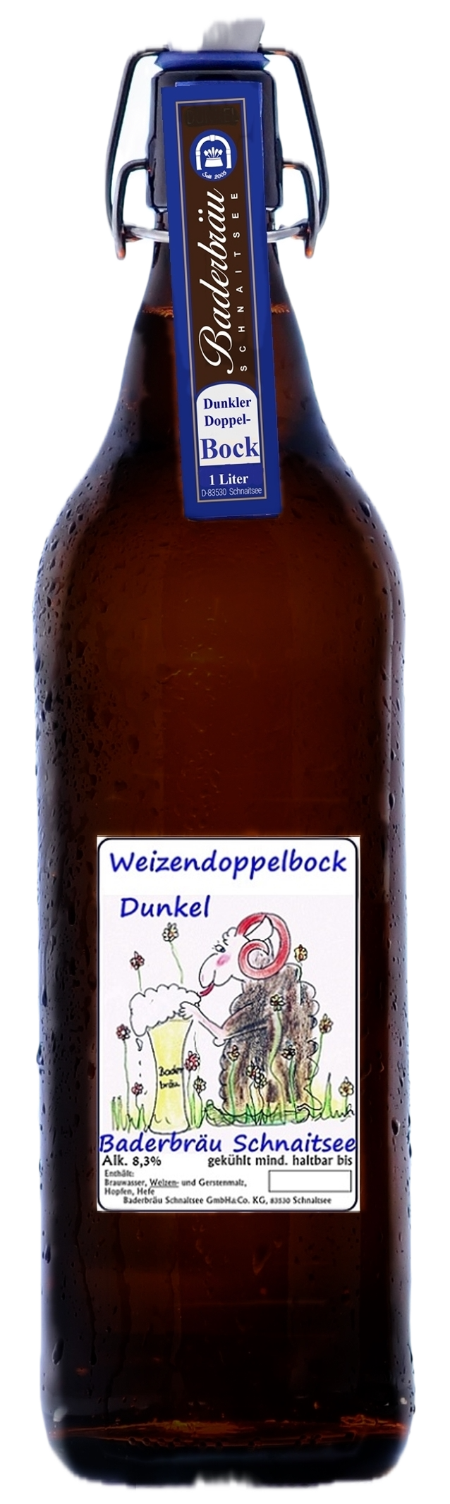 Baderbräu Dunkler Weizen-Doppelbock 1 Liter - Saisonbier
