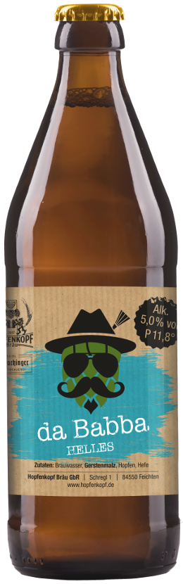 Hopfenkopf "da Babba" Hell 0,5 Liter