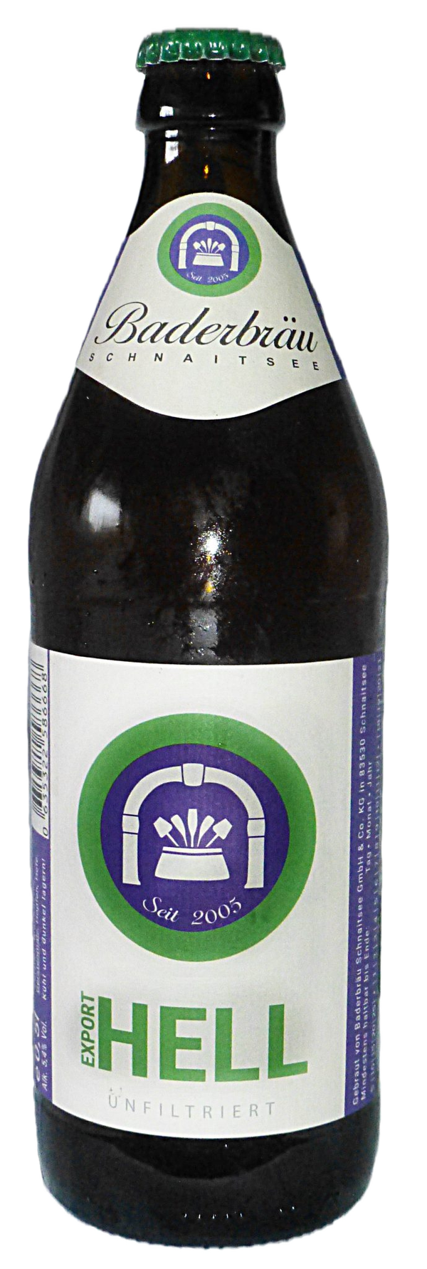 Baderbräu Export Hell 0,5 Liter