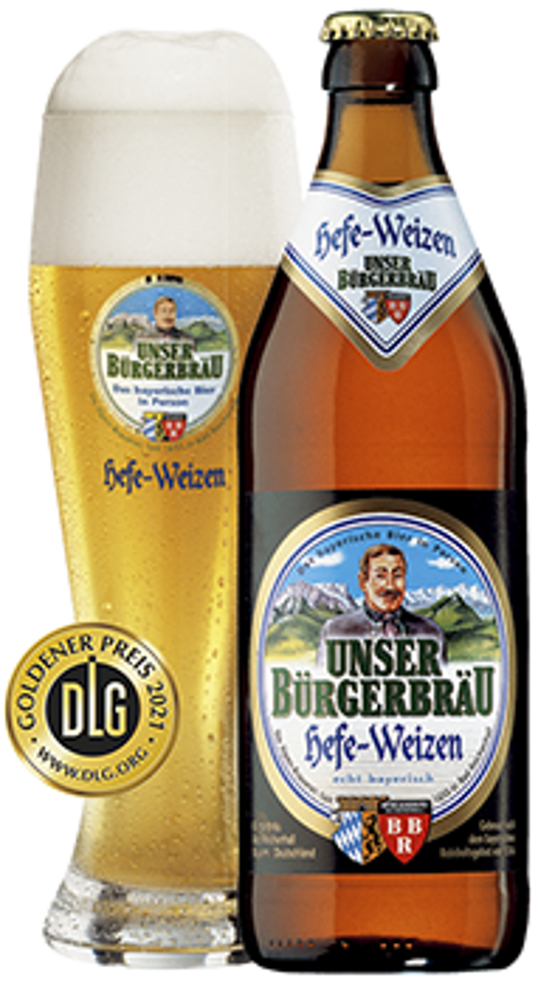 Bürgerbräu Hefe-Weizen 0,5 Liter