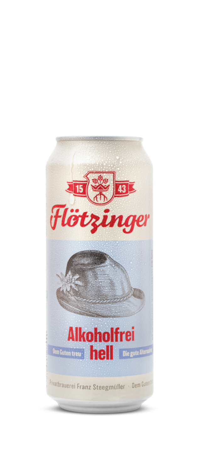 Flötzinger Hell Alkoholfrei Dose 0,5 Liter