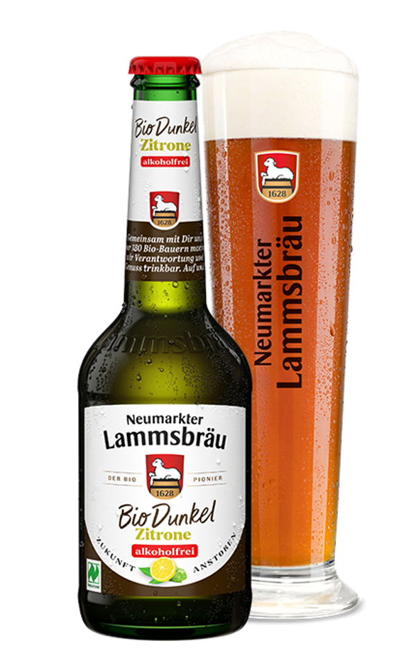 Lammsbräu Bio Dunkel Zitrone Alkoholfrei 0,33 Liter