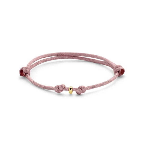 armband satijn zacht roze 13 - 26 cm 14k