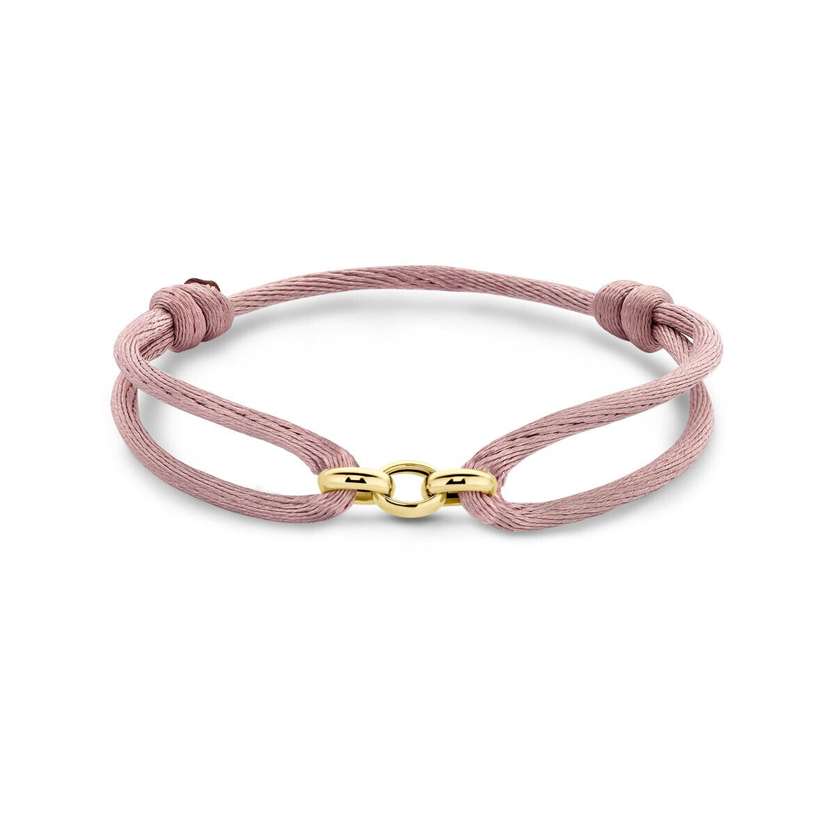 armband satijn zacht roze 13 - 26 cm 14k