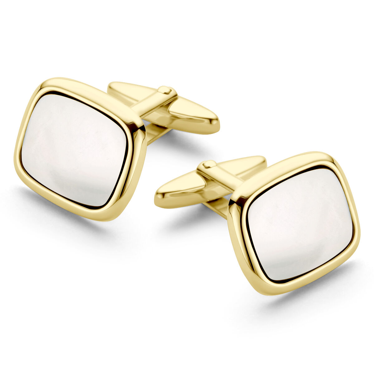 manchetknopen parelmoer 14k goud