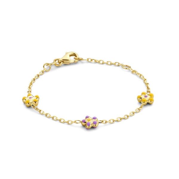 armband bloemen 11 - 13 cm 14k goud