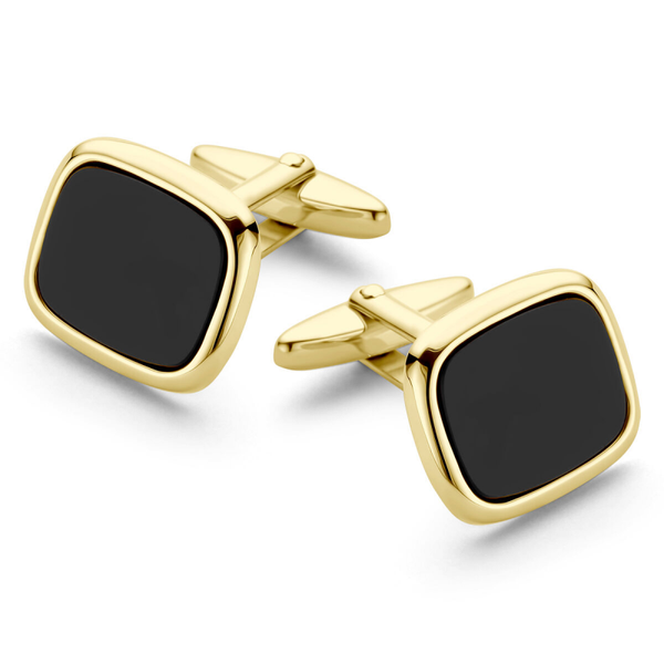 manchetknopen onyx 14k goud