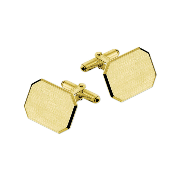 manchetknopen poli/mat gediamanteerd 14k goud