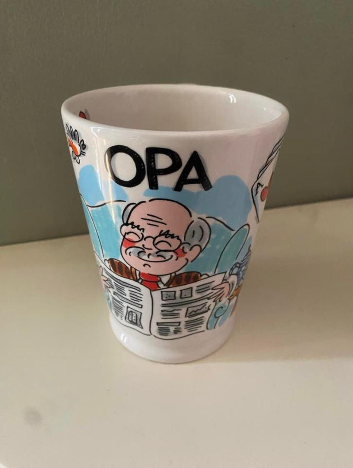 Blond Amsterdam Beker Opa - Grote Mok met Leuke Illustraties