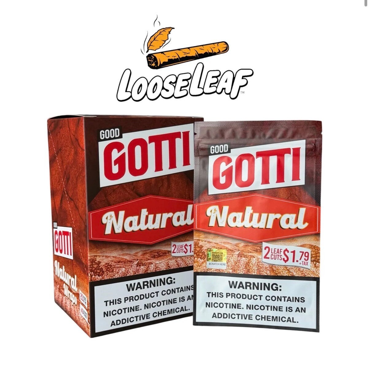 Good GOTTI Wraps 1.79 Natural 2pk-20ct