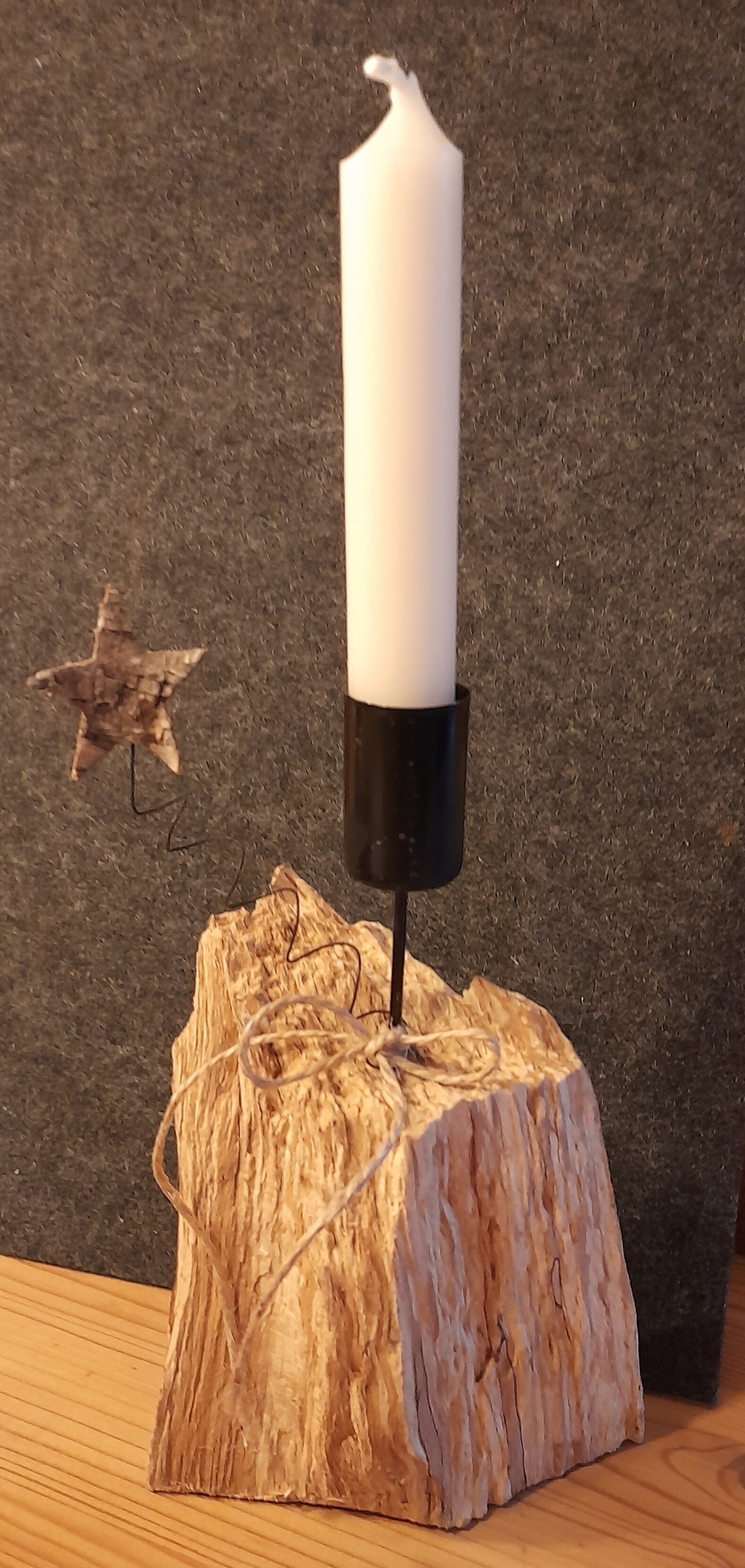 Naturholz Kerzenhalter