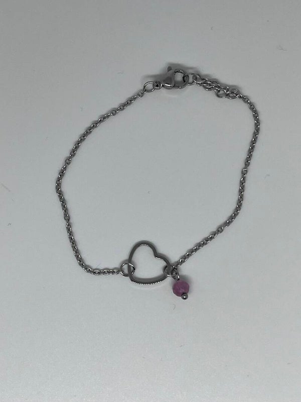 Hartjes armbandje zilver