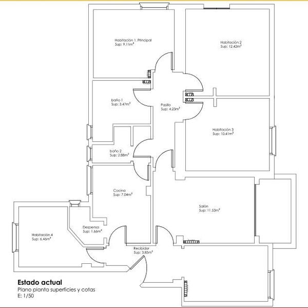 DISTRIBUCIÓN DE ESPACIOS EN VIVIENDA O LOCAL