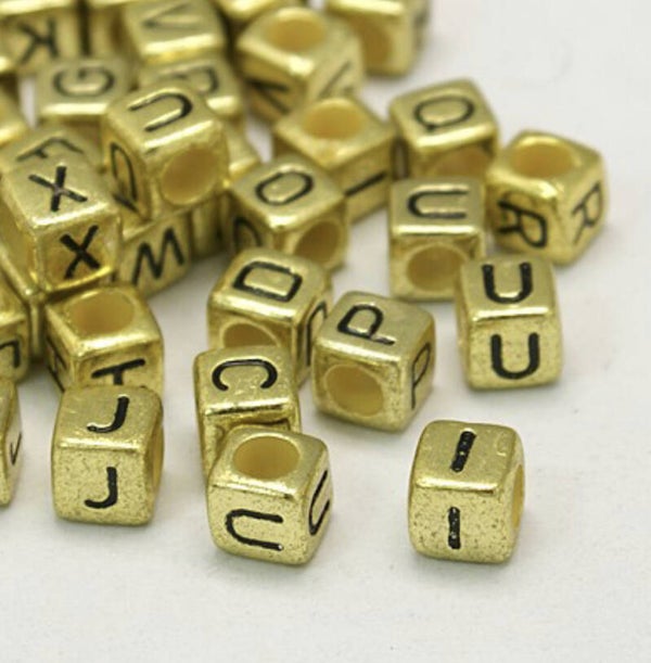 VIERKANTE LETTERKRALEN GOUD