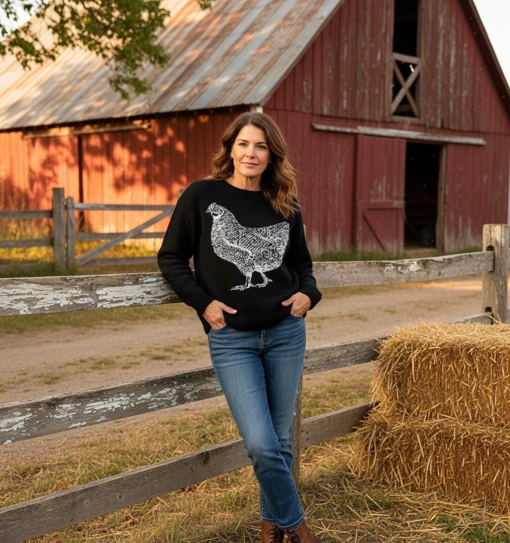 Crew Neck Chicken Sweater