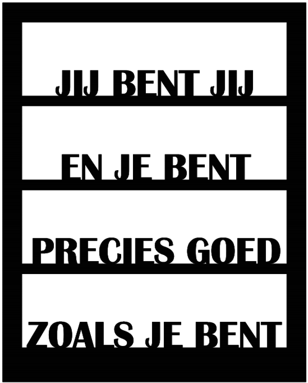 Element Raam "Jij bent jij"