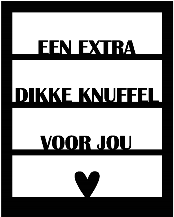 Element Raam "Een extra knuffel"