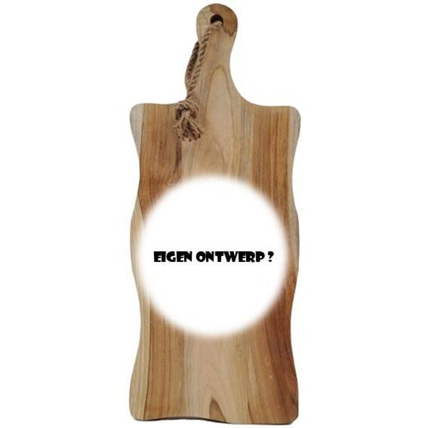 Teakhouten plank met eigen ontwerp