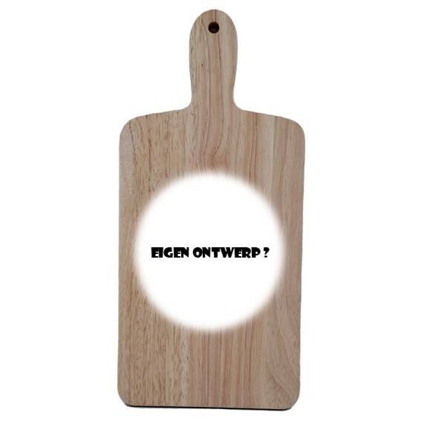Rubberwood plank met eigen ontwerp