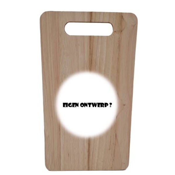 Rubberwood plank met eigen ontwerp