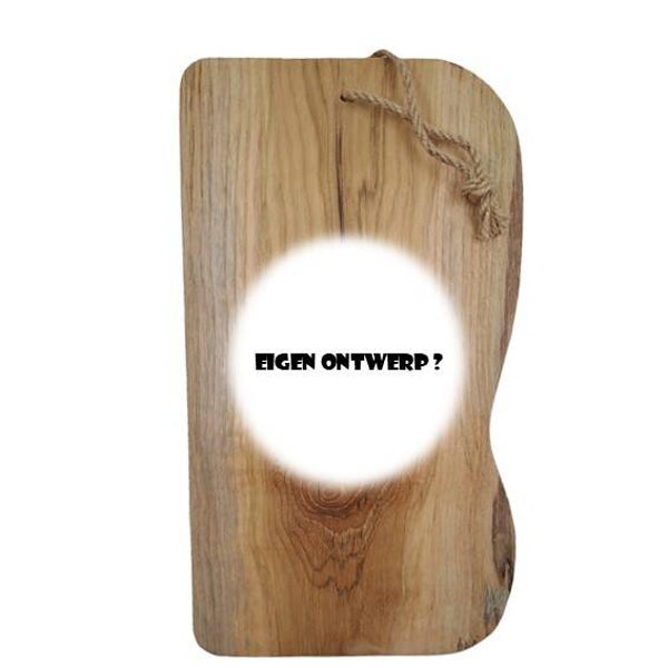 Teakhouten plank met eigen ontwerp