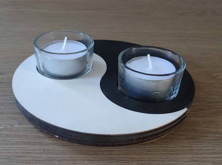 Waxinesfeerlicht "Yin Yang"