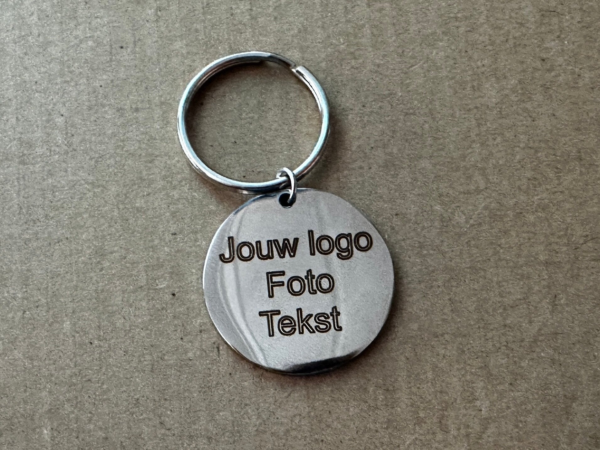 Gepersonaliseerde  roestvrijstalen sleutelhanger - Hanger - Hondentag