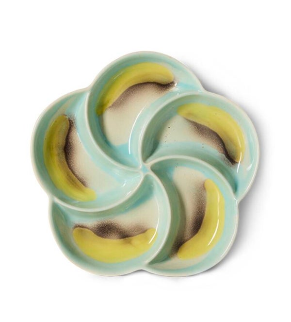 HK Living 70s ceramics snack tray glint