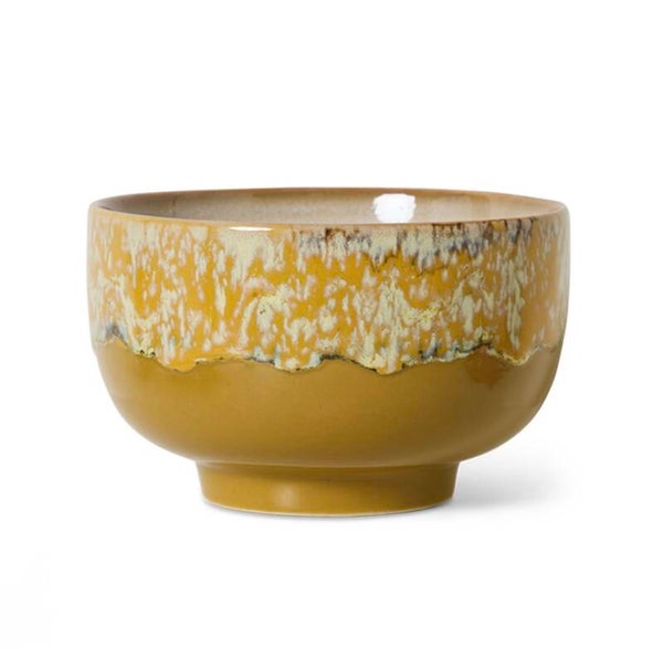 HK Living 70s ceramics noodle bowl sunbeam