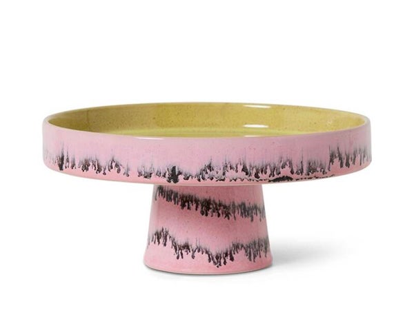 HK Living 70s ceramics Bowl on base bubble