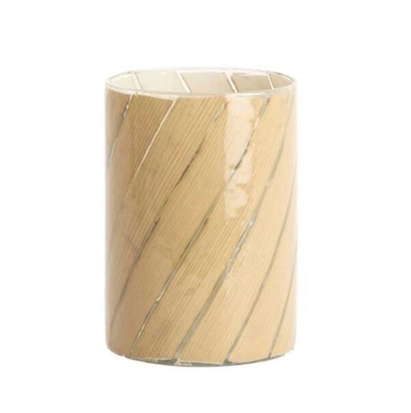 Waxinelicht Caramel Stripe L