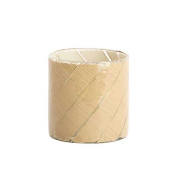 Waxinelicht Caramel Stripe M