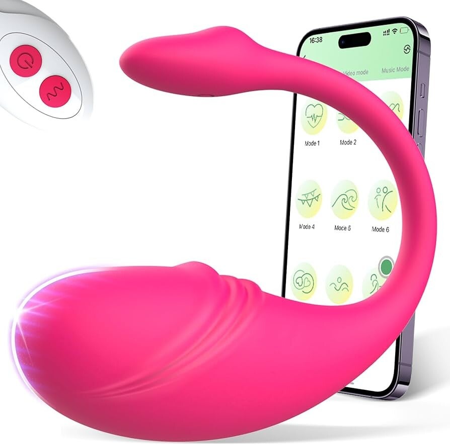 Ovetto Vibrante Donna Telecomando a Distanza APP Sex Toys, AI-Sync 10 Modalità Vibratore Silenzioso, Sexytoysys Coppia Vibratoreper Donna Professionale Wireless Sex Toy