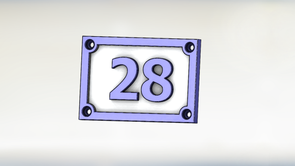 Plaque numéro personnalisable