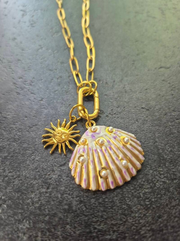 Ketting met parel en zon