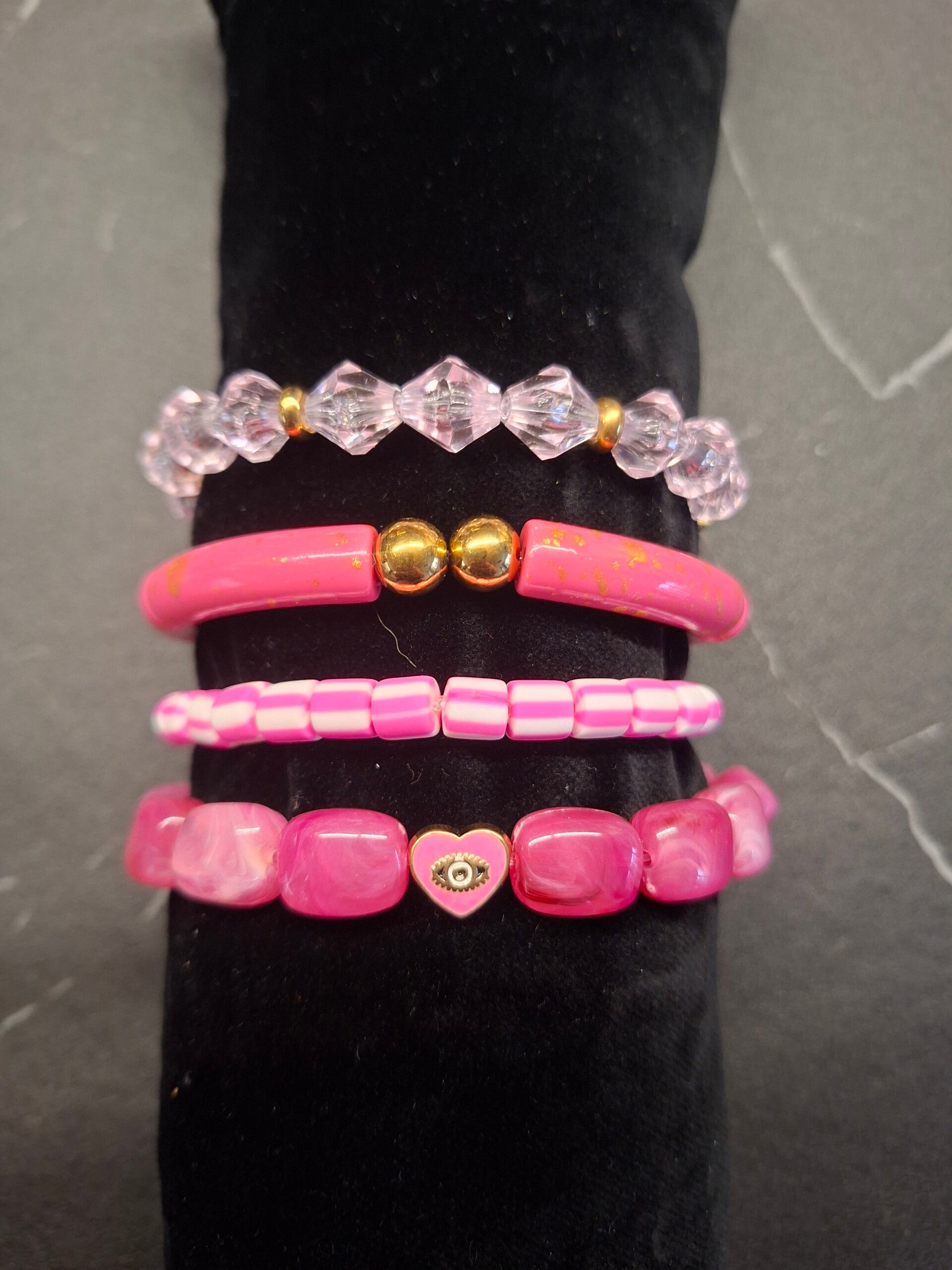 Set roze, 4 stuks